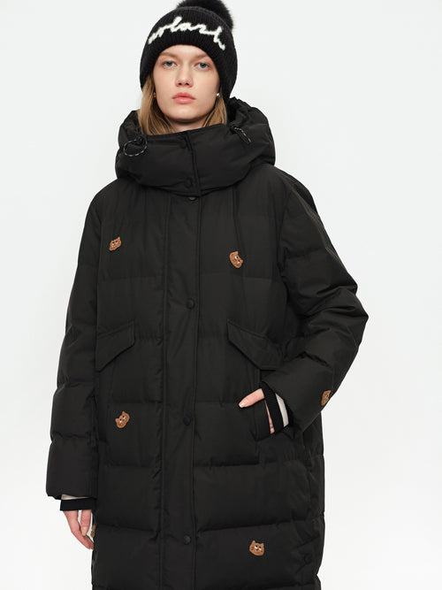 Cute Pet Embroidery Long Down