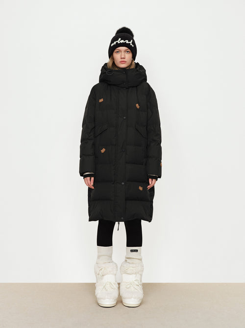 Cute Pet Embroidery Long Down