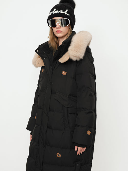 Cute Pet Embroidery Fur Collar Long Down