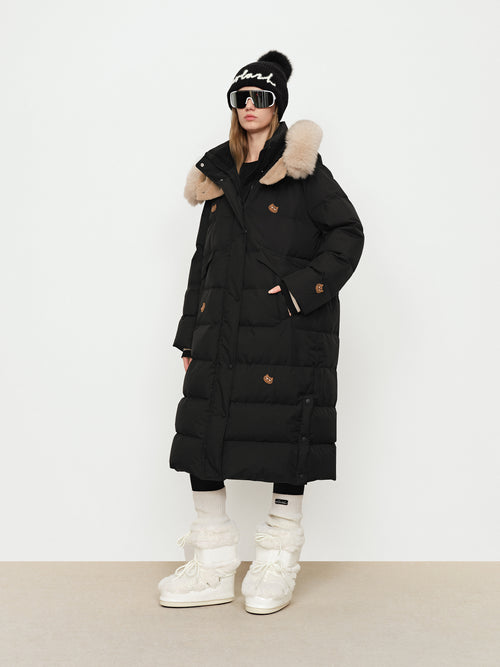 Cute Pet Embroidery Fur Collar Long Down