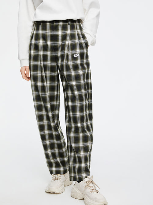 Gradient Green Plaid Pants