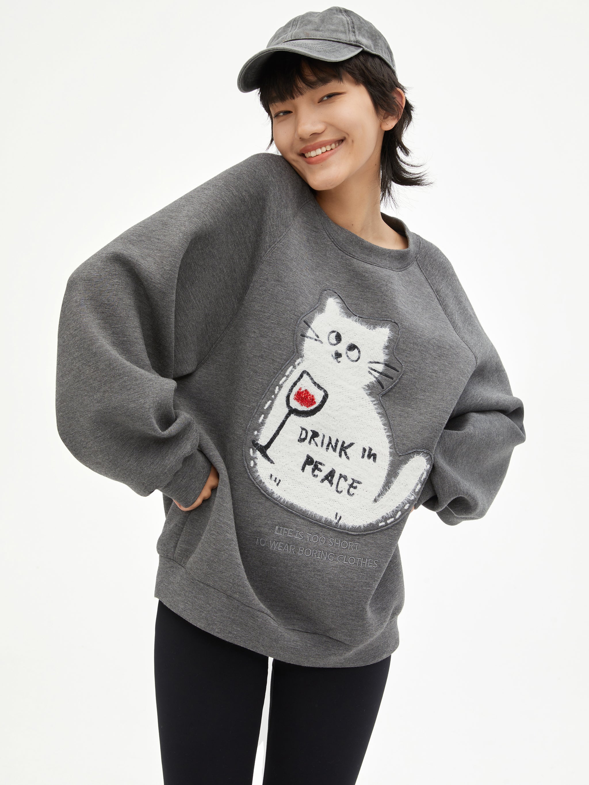 New girl sweatshirt discount cat