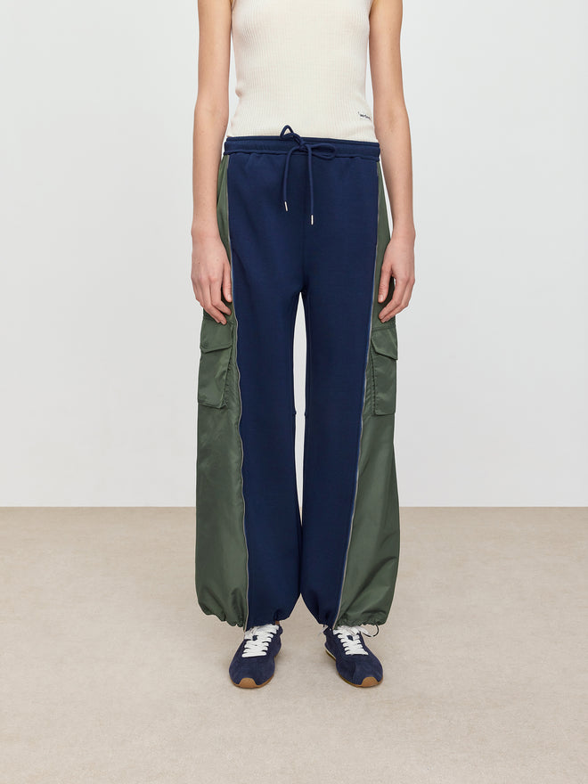 Color Blocked Patchwork Work Pants