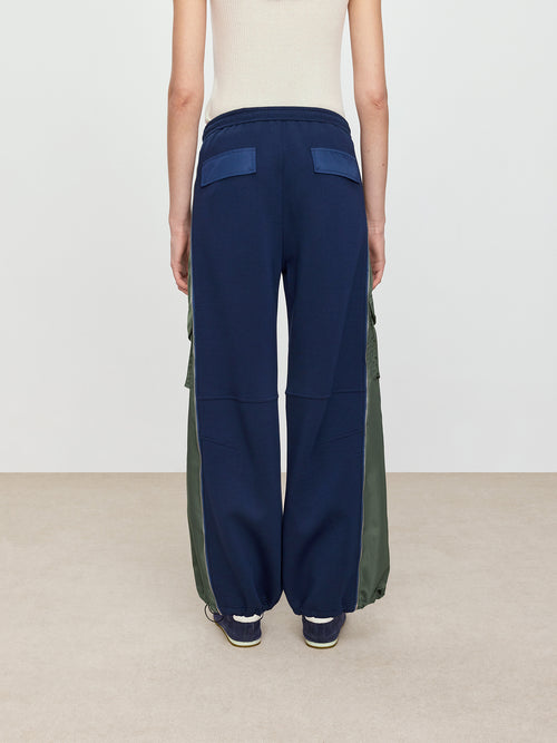 Color Blocked Patchwork Work Pants