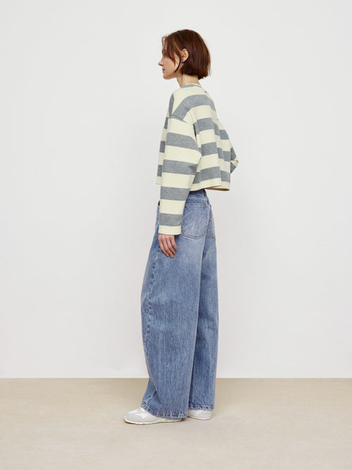 Badge Striped Sweatshirt