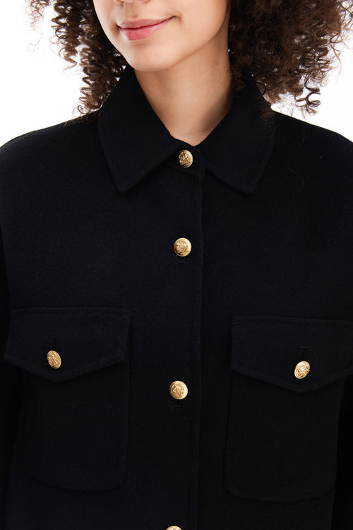 Wool And Cashmere Shirt-Style Coat