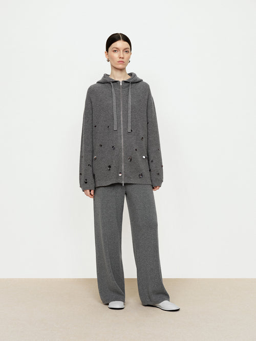 Cloud Grey Knitted Pants