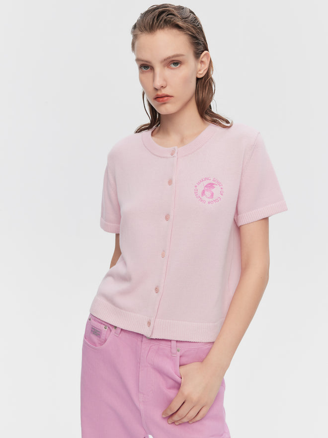 Genki Pink Sweater Cardigan - Urlazh New York