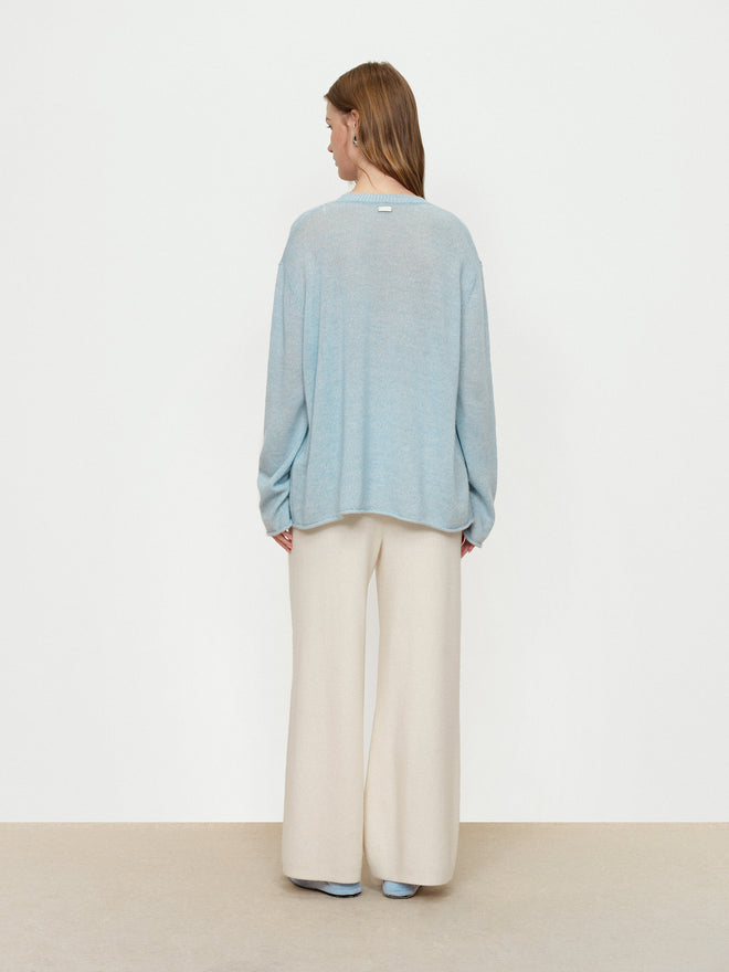 Blue Star Flower Soft Mist Sweater