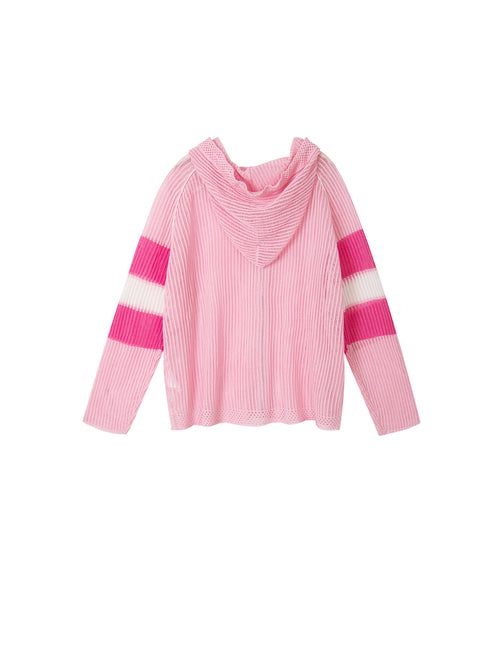 Pink Mesh Sweet Warm Sweater