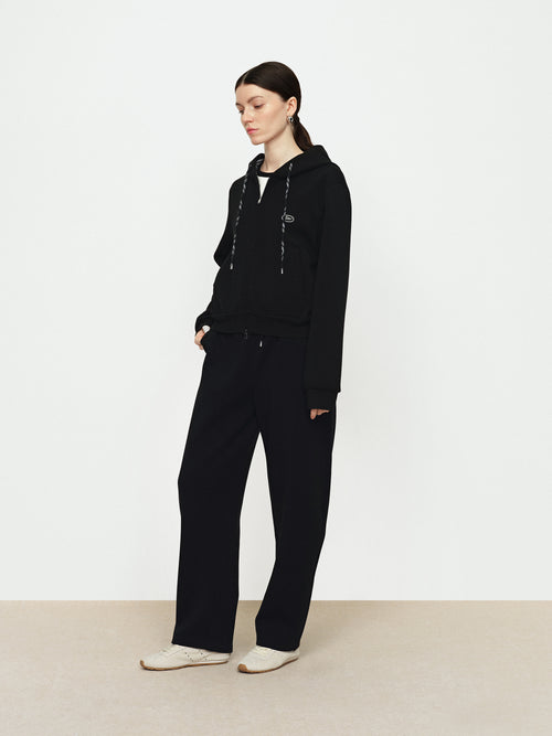 Acetate Wool Two-Color Hooded Jacket