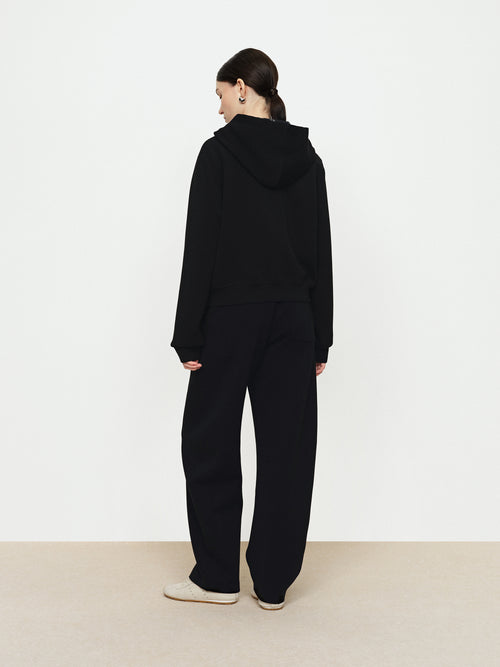 Acetate Wool Two-Color Hooded Jacket