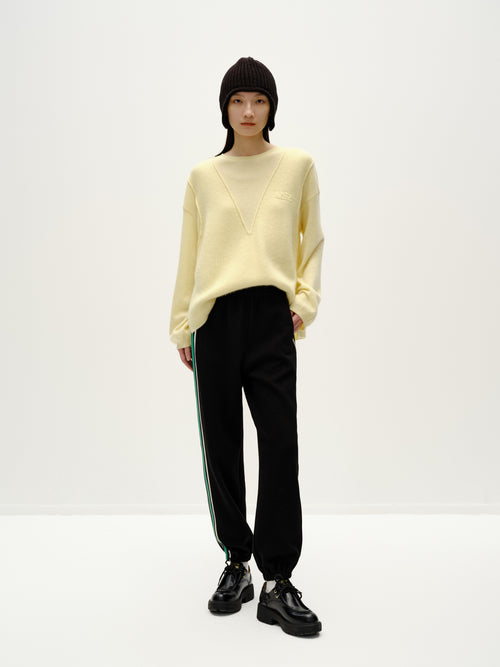 Sticky Yellow Fake Two Piece Sweater