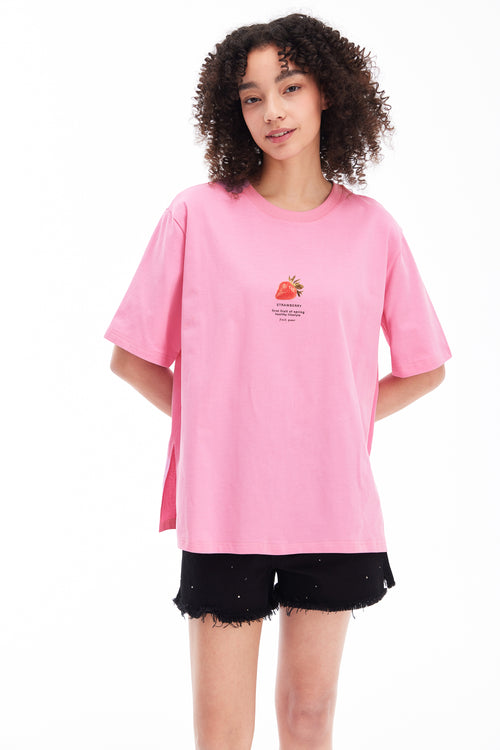 Fruit T-Shirt-Rosy Red