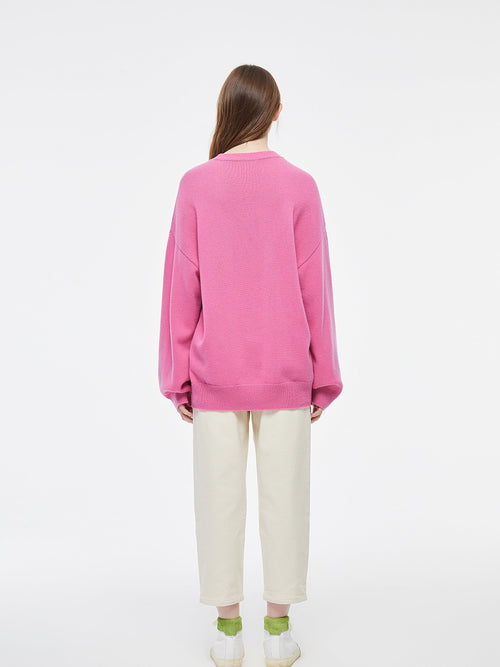 Cherry Much Cashmere Crewneck-Sample