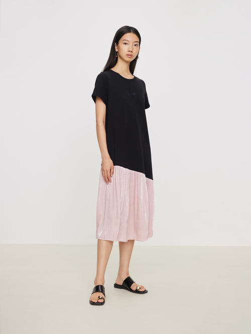Colorblocked Fishtail Dress