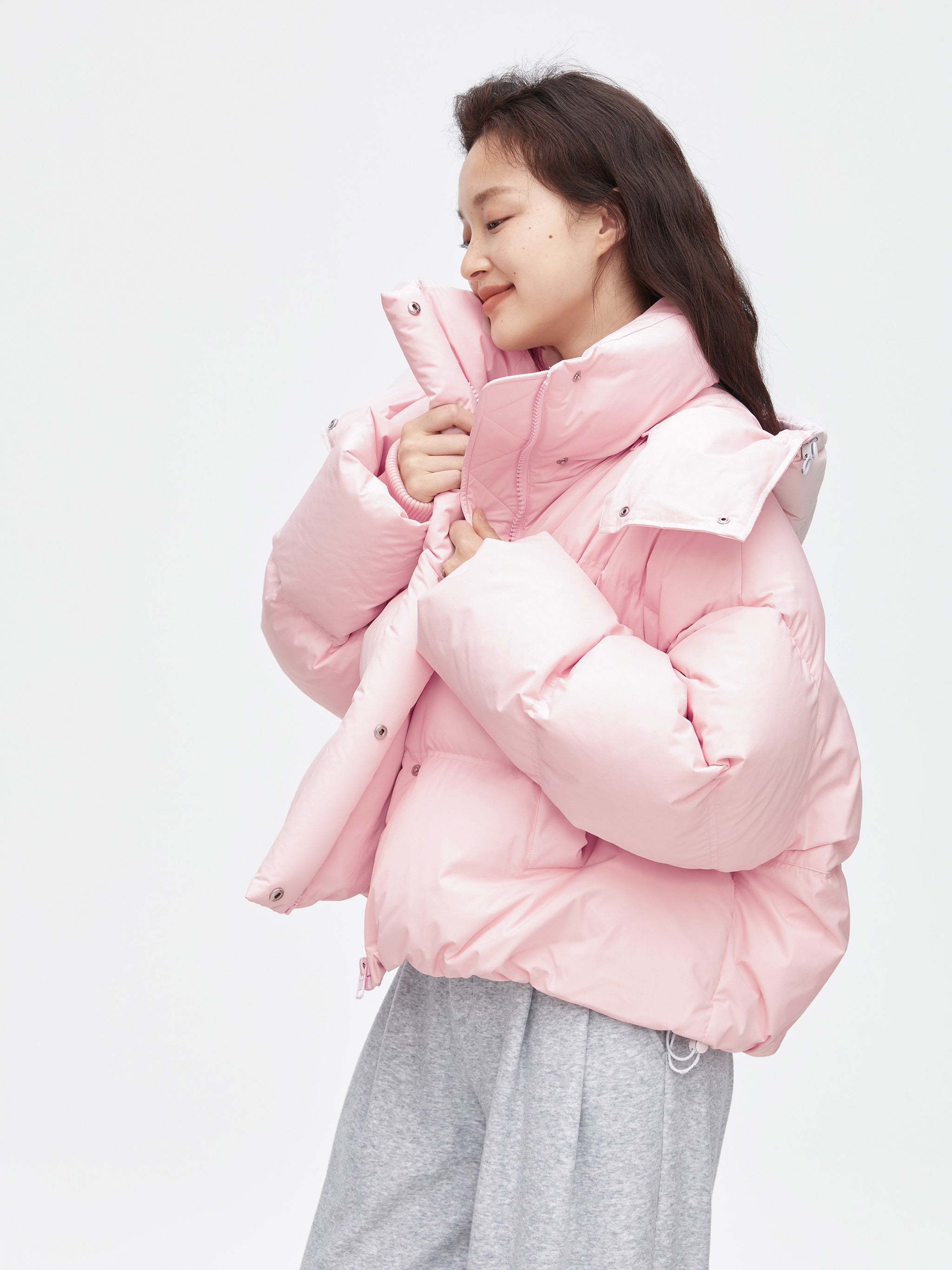 ◆UMBRO◆ Women's Cozy Silhouette Goose Down Jacket Pink UP4 Amazon.com: VMAKBUWIS Women Hooded Short Puffer Jackets