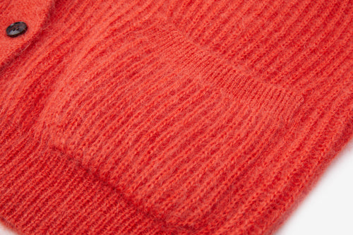 Cardigan ample en tricot orange