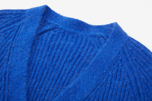 Blue Loose Knit Cardigan