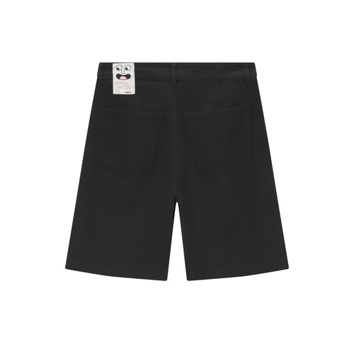 Black Denim Boxy Shorts