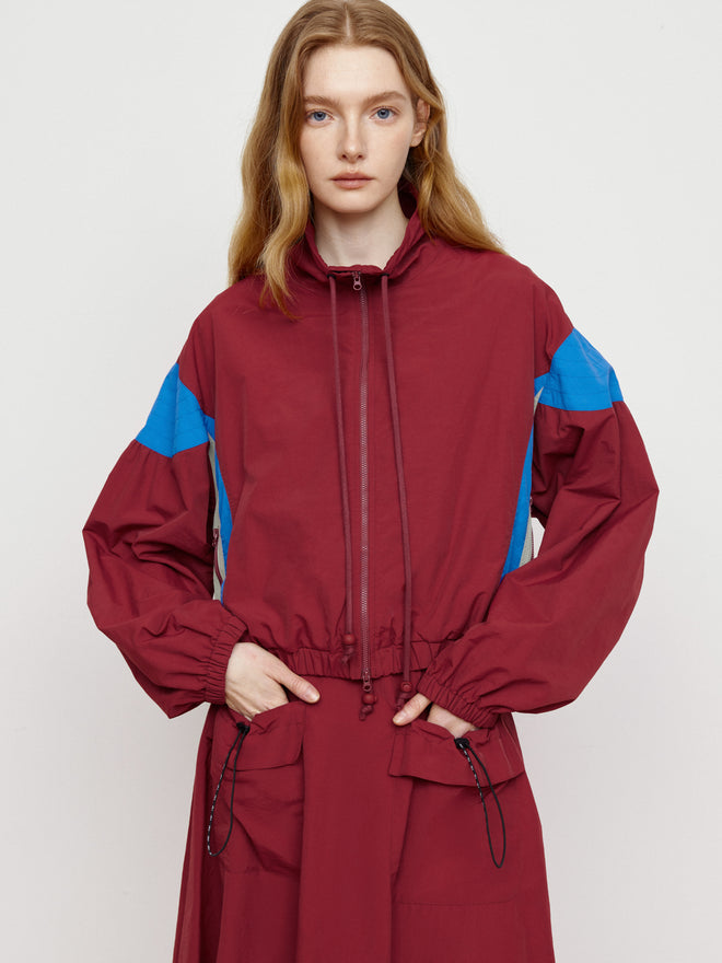 Raspberry Color Blocked Jacket