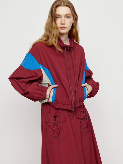 Raspberry Color Blocked Jacket