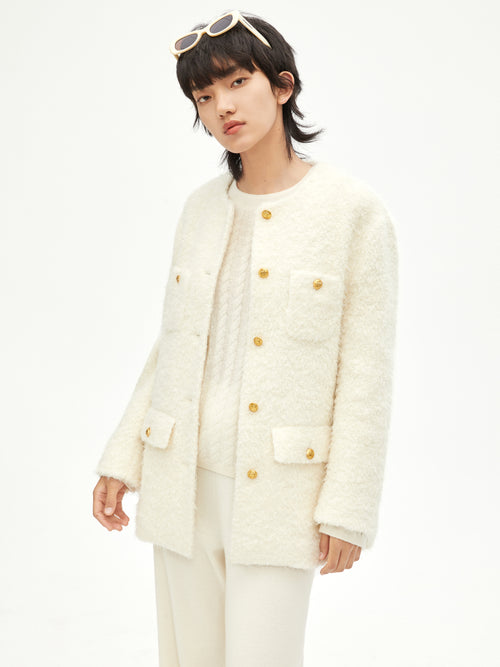 Chambray Wool Coat
