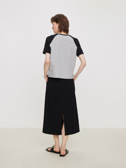 U-CAT Black and Grey Colorblocked Suit-Tee