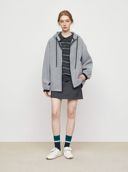Retro Striped Polo Sweater