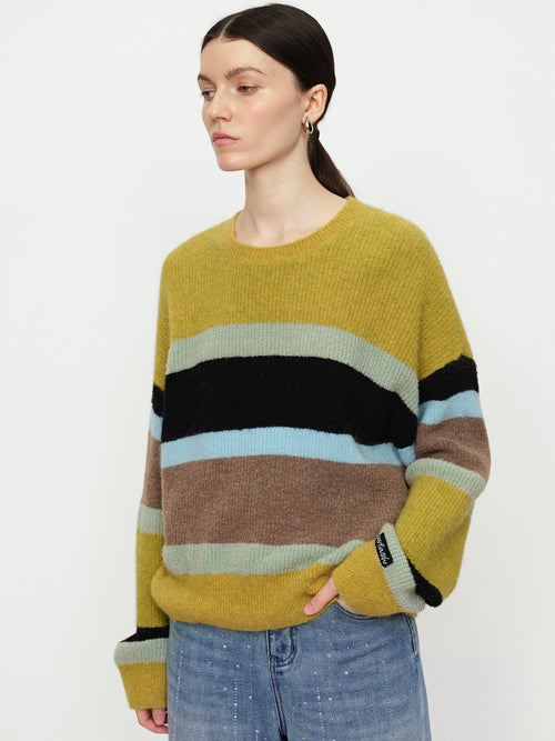 Tea Themed Striped Sweater