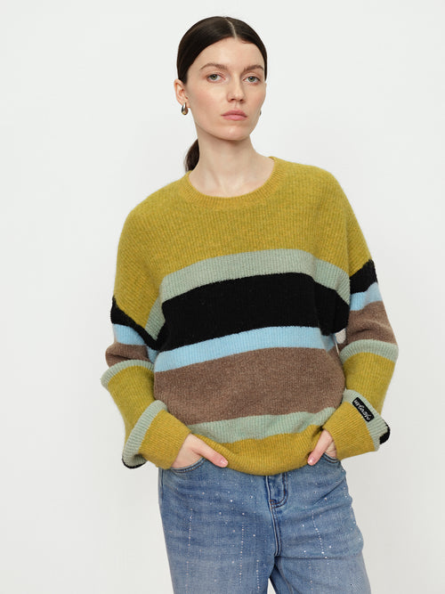 Tea Themed Striped Sweater