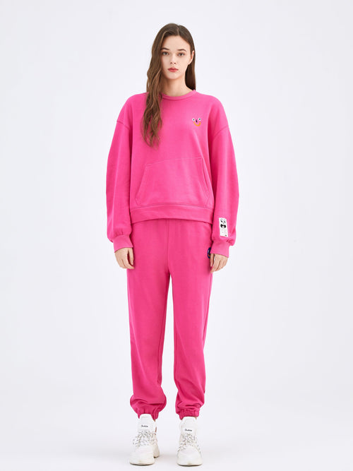 Hot Pink Smiley Sweatshirt - Urlazh New York