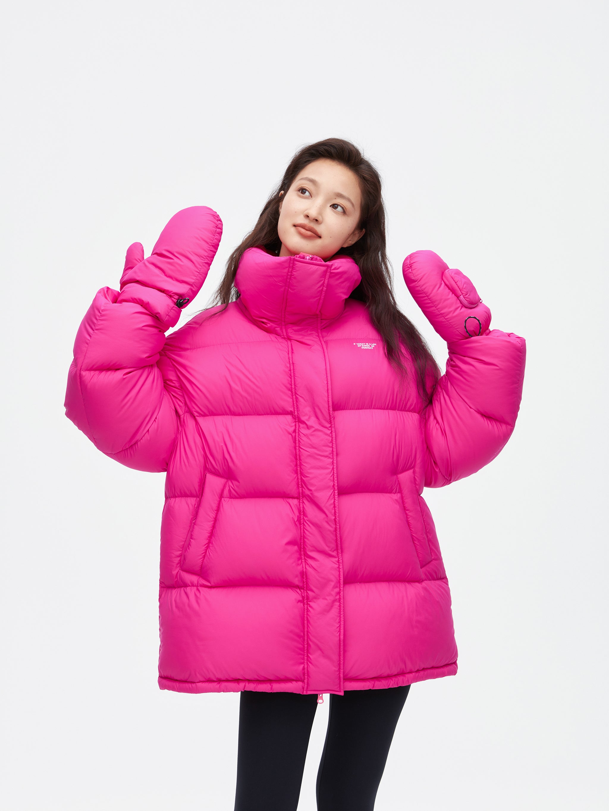 Womens pink bubble clearance coat