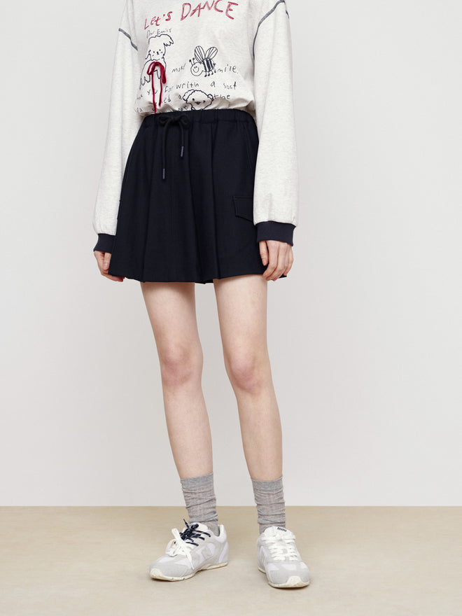 Patch Pocket Short Skirt