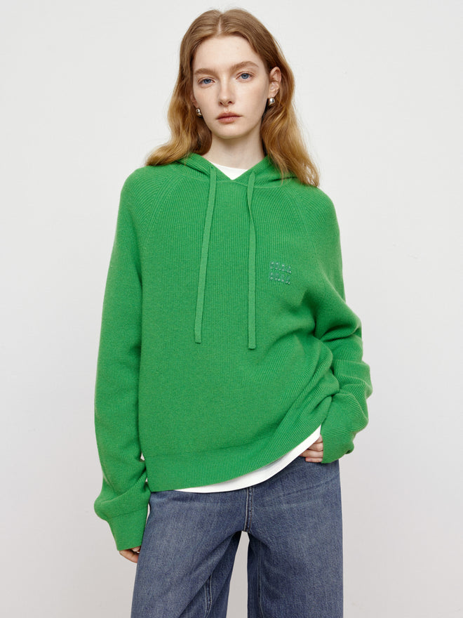 Retro Green Hooded Sweater