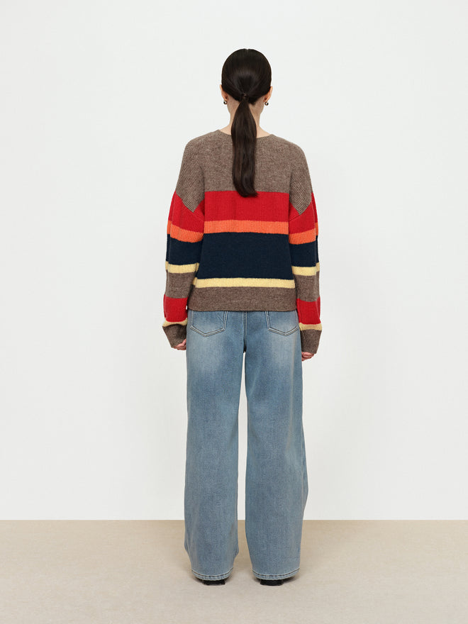 Dopamine Striped Knitted Sweater