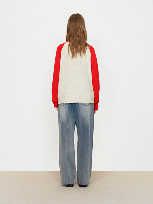 Washed Blue Flannel Jeans