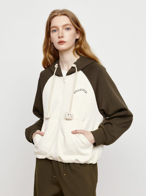 Chocolate Color Blocked Jacket