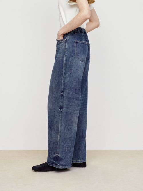 Sparkling Diamond Decorative Jeans