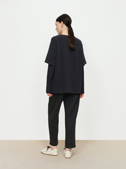 Sesame Gray Glutinous Rice Tapered Pants