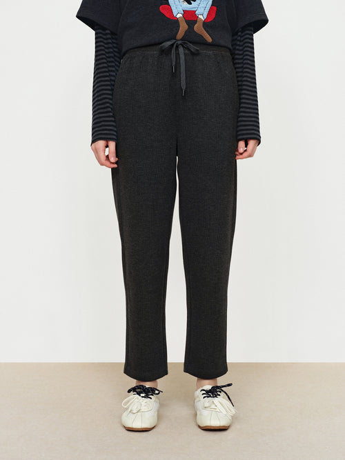 Sesame Gray Glutinous Rice Tapered Pants