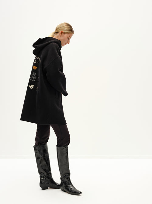 Hooded Black Coat