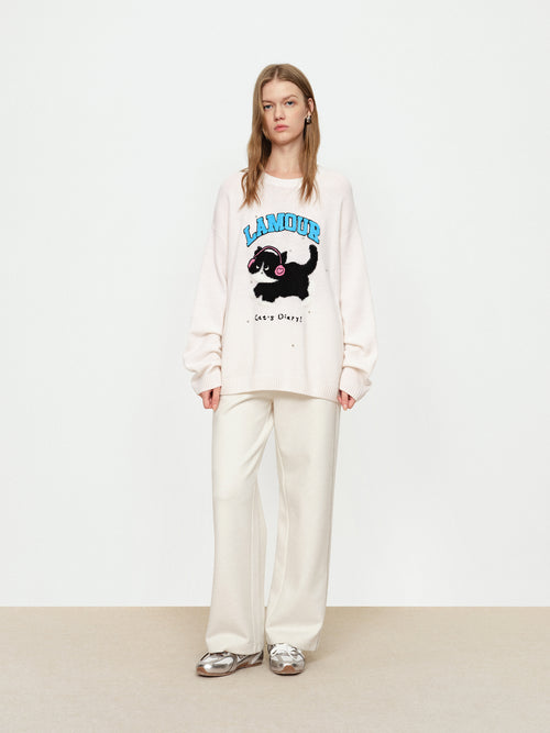 Listening To Music U-Cat Sweaters