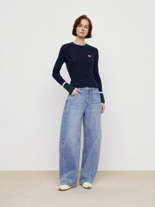 Retro Contrasting Base Sweater