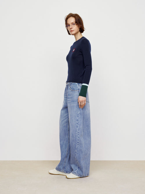 Retro Contrasting Base Sweater