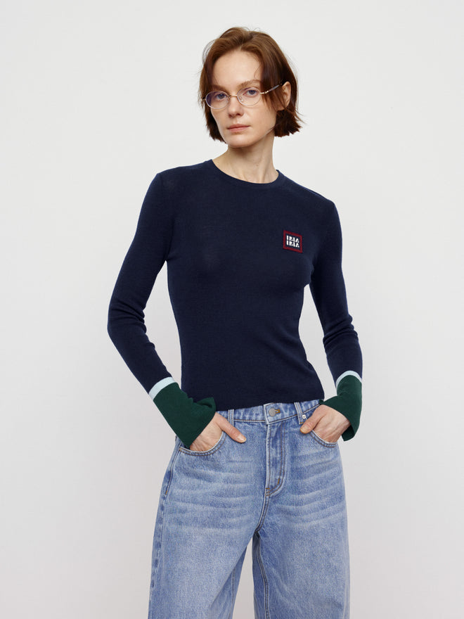 Retro Contrasting Base Sweater