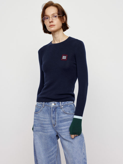 Retro Contrasting Base Sweater