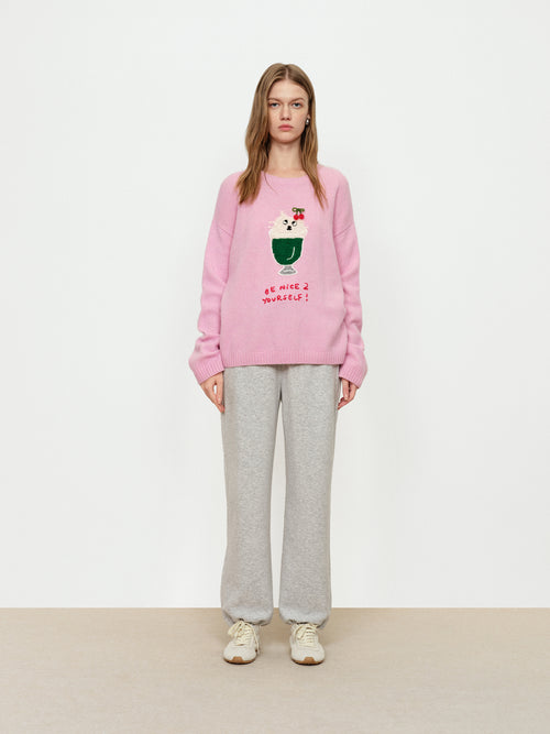 Cat Top Matcha Sweater