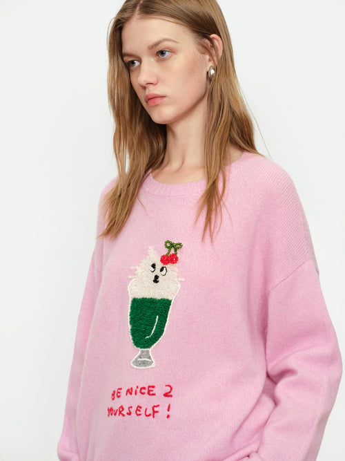 Cat Top Matcha Sweater
