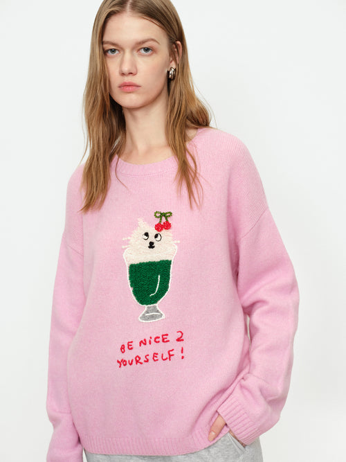 Cat Top Matcha Sweater